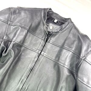 Real Leather Brand Leather Motorcycle Jacket With Armor 48 - Biker